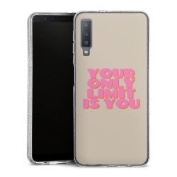 Silikon Glitter Case transparent-silber