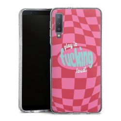 Silikon Glitter Case transparent-silber