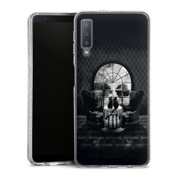 Silikon Glitter Case transparent-silber