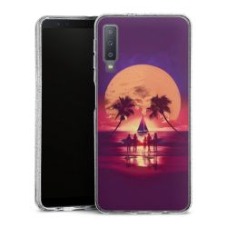 Silikon Glitter Case transparent-silber