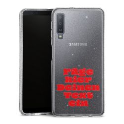 Silikon Glitter Case transparent-silber