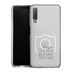 Silikon Glitter Case transparent-silber