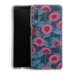 Silikon Glitter Case transparent-silber