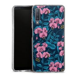 Silikon Glitter Case transparent-silber