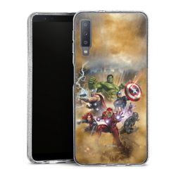 Silikon Glitter Case transparent-silber