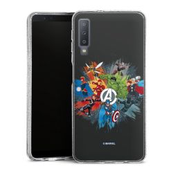 Silikon Glitter Case transparent-silber