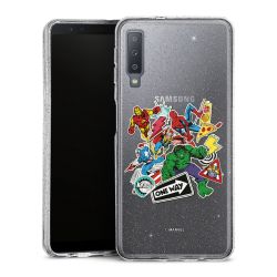 Silikon Glitter Case transparent-silber