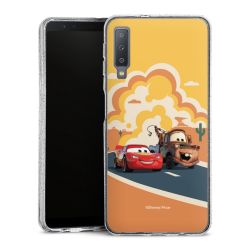 Silikon Glitter Case transparent-silber