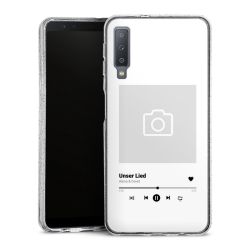 Silikon Glitter Case transparent-silber