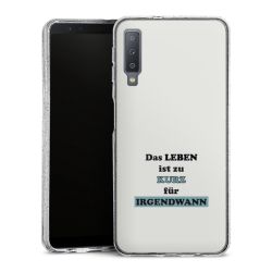 Silikon Glitter Case transparent-silber