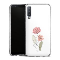 Silikon Glitter Case transparent-silber