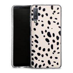 Silikon Glitter Case transparent-silber