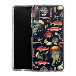 Silikon Glitter Case transparent-silber