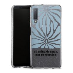 Silikon Glitter Case transparent-silber