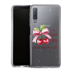 Silikon Glitter Case transparent-silber