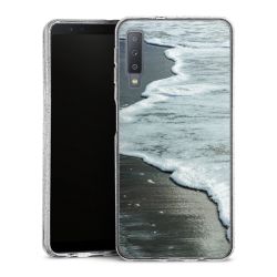 Silikon Glitter Case transparent-silber