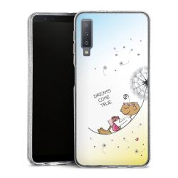 Silikon Glitter Case transparent-silber