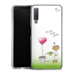 Silikon Glitter Case transparent-silber