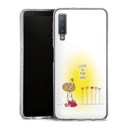 Silikon Glitter Case transparent-silber