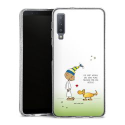 Silikon Glitter Case transparent-silber