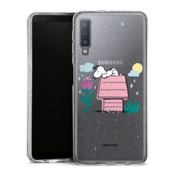 Silikon Glitter Case transparent-silber