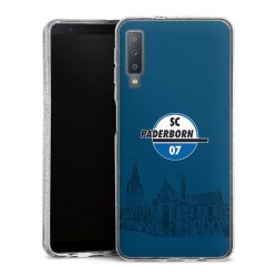 Silikon Glitter Case transparent-silber