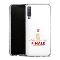 Silikon Glitter Case transparent-silber