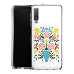 Silikon Glitter Case transparent-silber