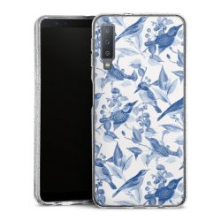 Silikon Glitter Case transparent-silber