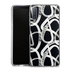 Silikon Glitter Case transparent-silber