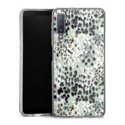 Silikon Glitter Case transparent-silber