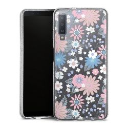 Silikon Glitter Case transparent-silber