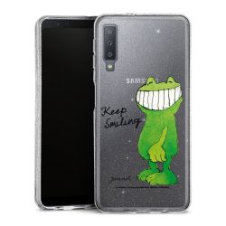 Silikon Glitter Case transparent-silber