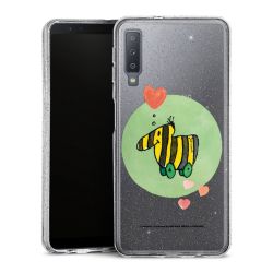 Silikon Glitter Case transparent-silber