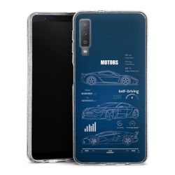 Silikon Glitter Case transparent-silber