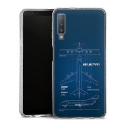 Silikon Glitter Case transparent-silber