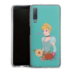 Silikon Glitter Case transparent-silber