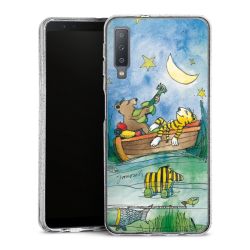 Silikon Glitter Case transparent-silber