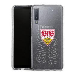 Silikon Glitter Case transparent-silber