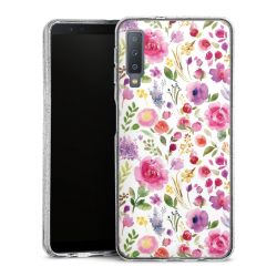 Silikon Glitter Case transparent-silber