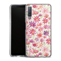 Silikon Glitter Case transparent-silber