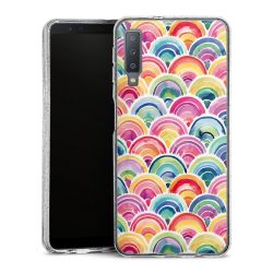 Silikon Glitter Case transparent-silber