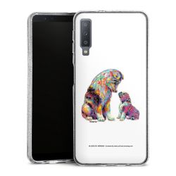 Silikon Glitter Case transparent-silber