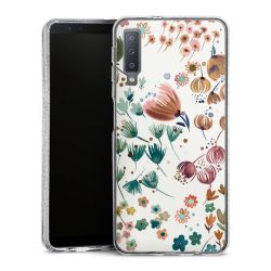 Silikon Glitter Case transparent-silber