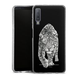 Silikon Glitter Case transparent-silber