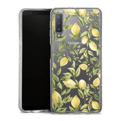 Silikon Glitter Case transparent-silber