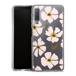 Silikon Glitter Case transparent-silber