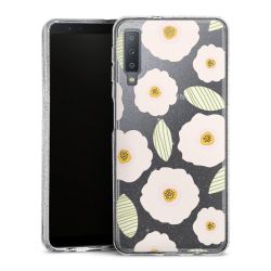 Silikon Glitter Case transparent-silber