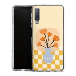 Silikon Glitter Case transparent-silber