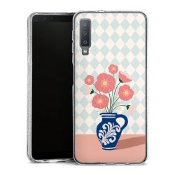 Silikon Glitter Case transparent-silber